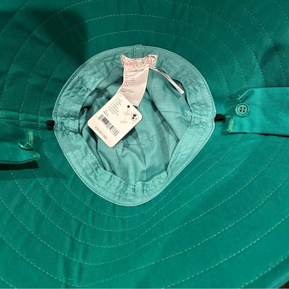 NWT Free People Shoreline Bucket Hat Kelly Green Removable Straps OS - Picture 7 of 12